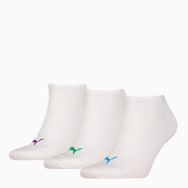 Pack de 3 Medias tobilleras lisas unisex, white combo, large-ARG