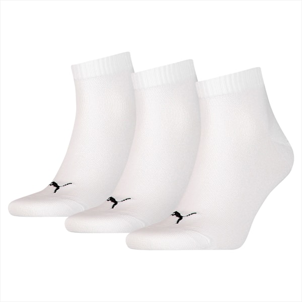 Pack de 3 Medias tobilleras lisas unisex, white, large-ARG