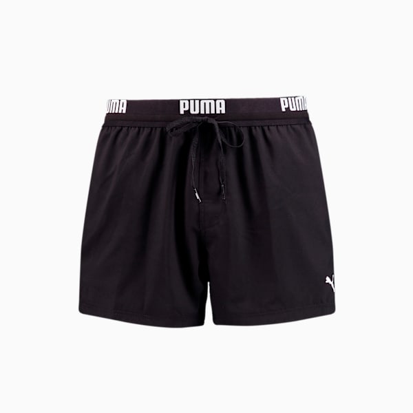 PUMA  Logo Men's Short Length Swimming Shorts, black, large-MEX
