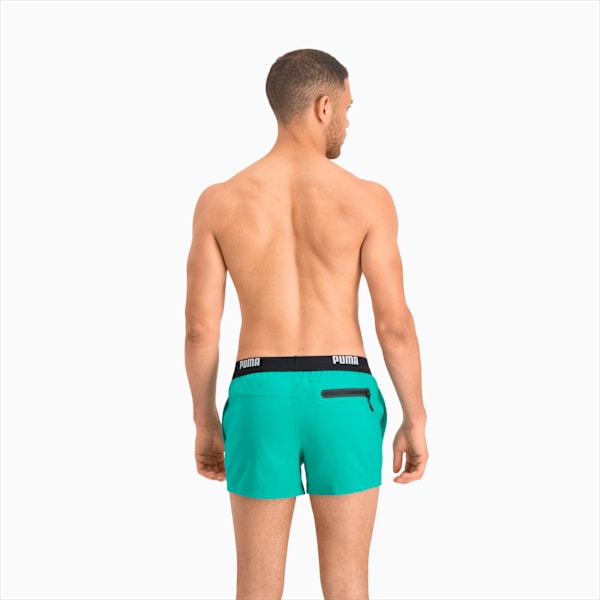 PUMA  Logo Men's Short Length Swimming Shorts, aqua, large-ZAF