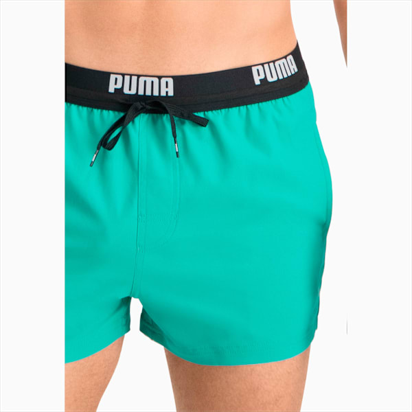 PUMA  Logo Men's Short Length Swimming Shorts, aqua, large-ZAF