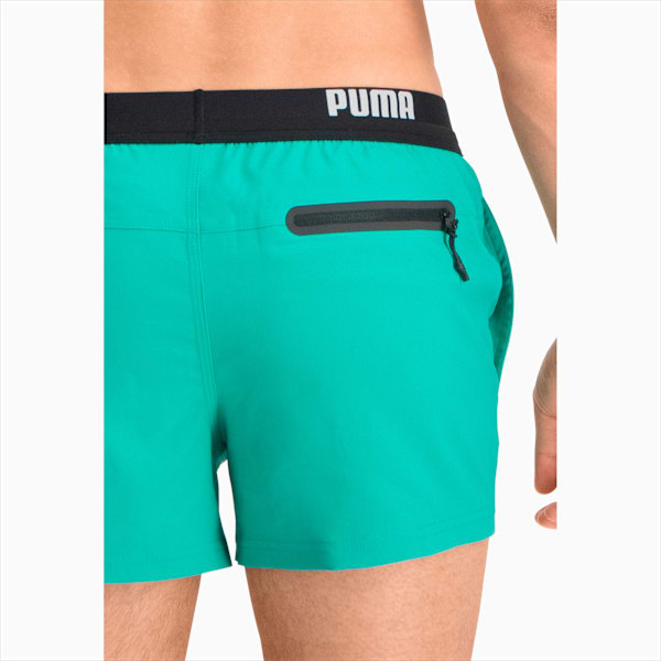 PUMA  Logo Men's Short Length Swimming Shorts, aqua, large-ZAF