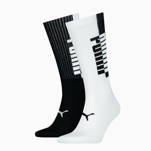 Medias PUMA para mujer, black / white, large-ARG