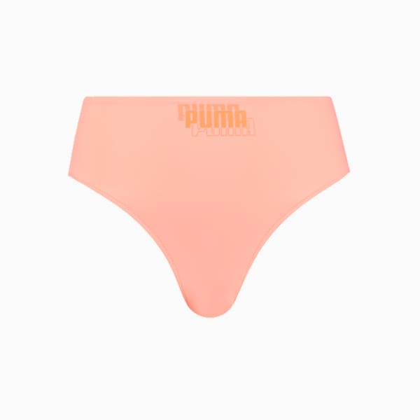 PUMA Swim High Waist Women's Bikini Bottom, peach, large-ZAF