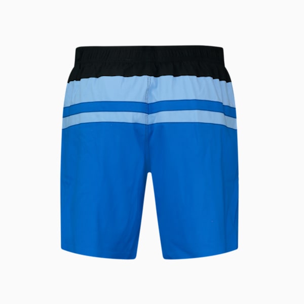PUMA Swim Heritage Men's Mid-Length Shorts, black / blue, large-MEX