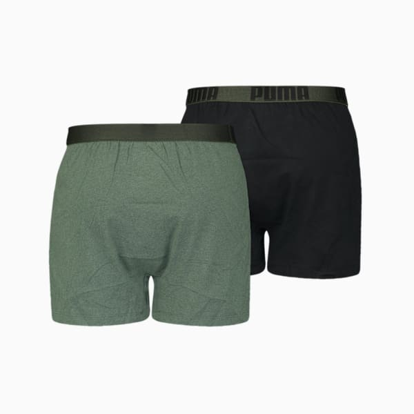 PUMA Men's Loose Fit Jersey Boxer 2 pack, Forest, large-ZAF