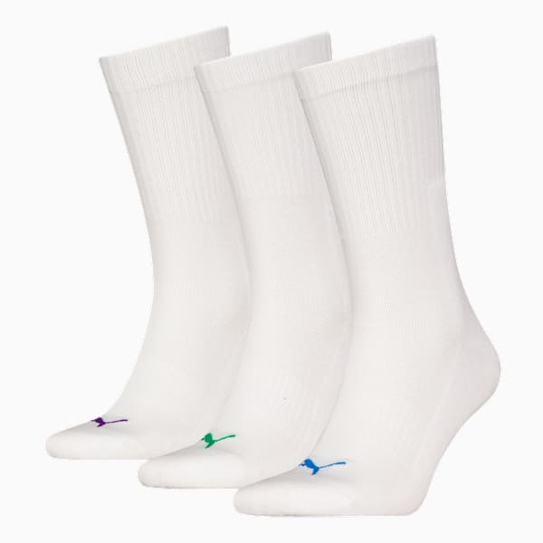 Paquete de 3 medias unisex, white combo, large-ARG