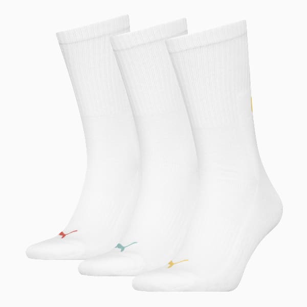 Paquete de 3 medias unisex, white combo, large-ARG