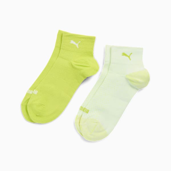 Paquete de 2 pares de medias tobilleras para mujer PUMA, lime, large-ARG