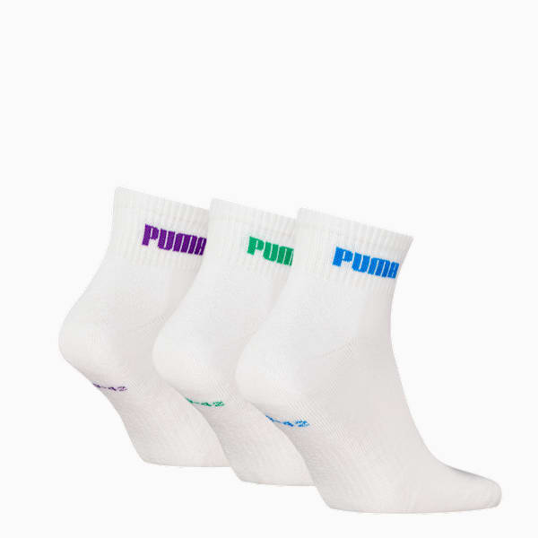 Paquete de 3 medias tobilleras PUMA Unisex, white combo, large-ARG