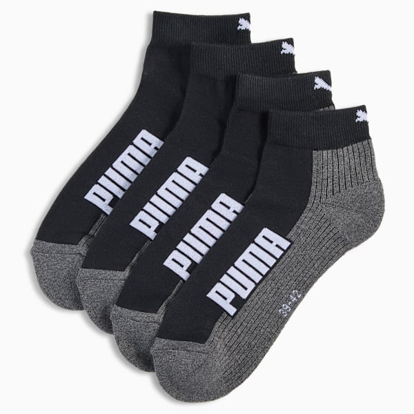Calcetines acolchados unisex (paquete de 2), black / white, large-MEX