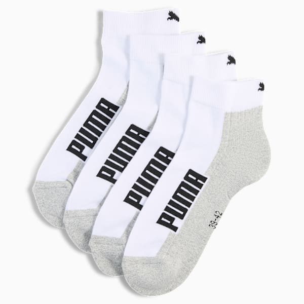 Calcetines acolchados unisex (paquete de 2), white / grey / black, large-MEX