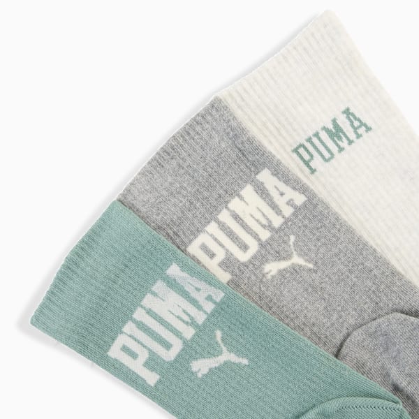 Logo Crew Socks Unisex (3-pack), green / grey, large-MEX
