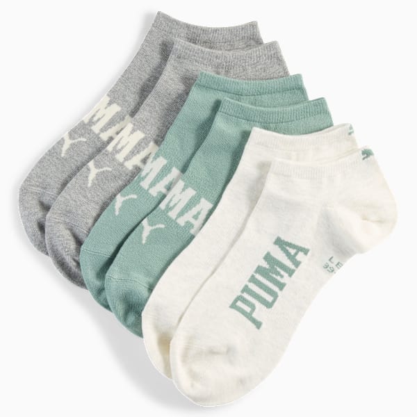 Logo Sneaker Socks Unisex (3-pack), green / grey, large-MEX