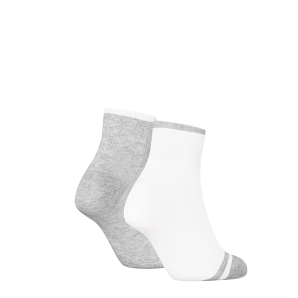 Calcetines Heritage Quarter para mujer (paquete de 2), white / grey, large-MEX