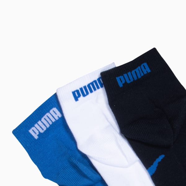 Quarter Socks Youth (3-pack), navy / white / strong blue, large-MEX