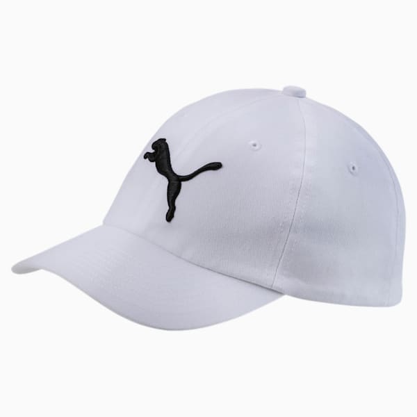 Essentials Woven Cap Kids, Puma White-Big Cat, large-ZAF