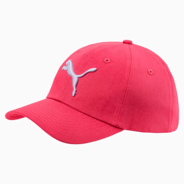 Essentials Woven Cap Kids, Paradise Pink-P.Cat white, large-ZAF