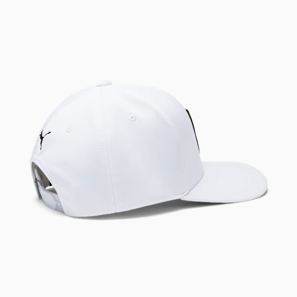P Snapback Men's Golf Cap, Bright White, large-ZAF
