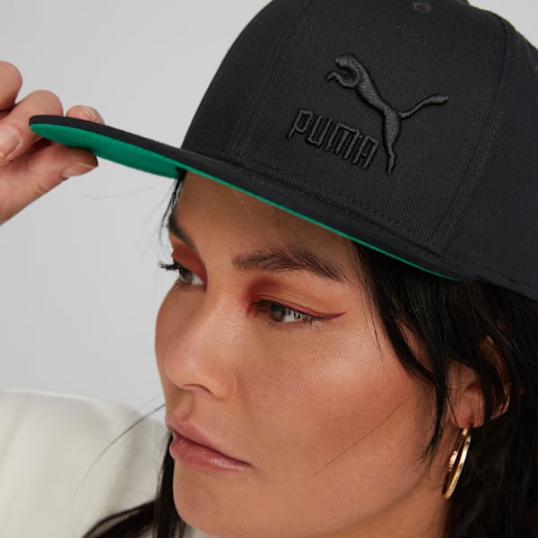 Lifestyle Colorblock Cap, PUMA Black-Archive Green, large-ZAF