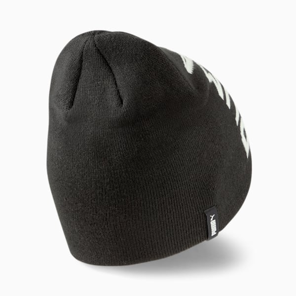 Essentials Classic Cuffless Beanie, Puma Black-Puma White, large-ZAF