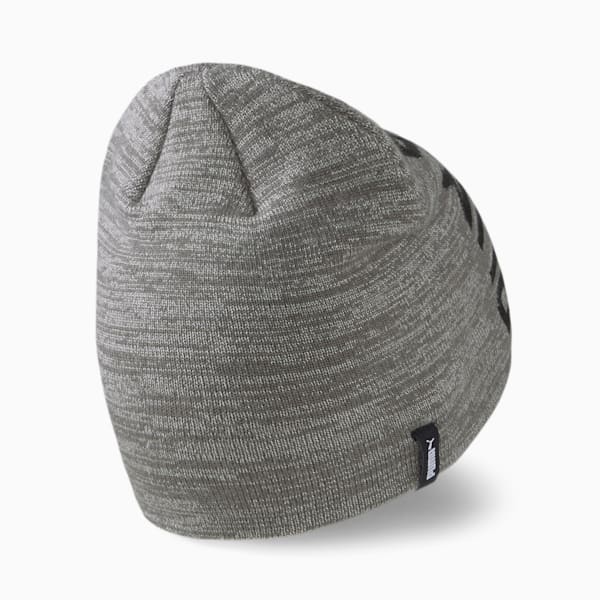 Essentials Classic Cuffless Beanie, Medium Gray Heather-Puma Black, large-ZAF