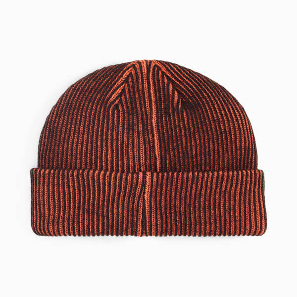 Ribbed Fisherman Beanie, PUMA Black-Fall Foliage, large-ZAF