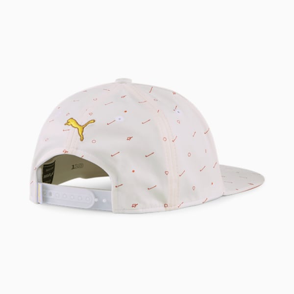 Love Golf P Snapback Men's Golf Cap, Bright White-Mustard Seed, large-ZAF