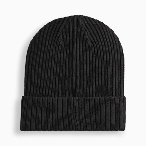 Classic Cuff Ribbed Beanie, Puma Black, large-ZAF