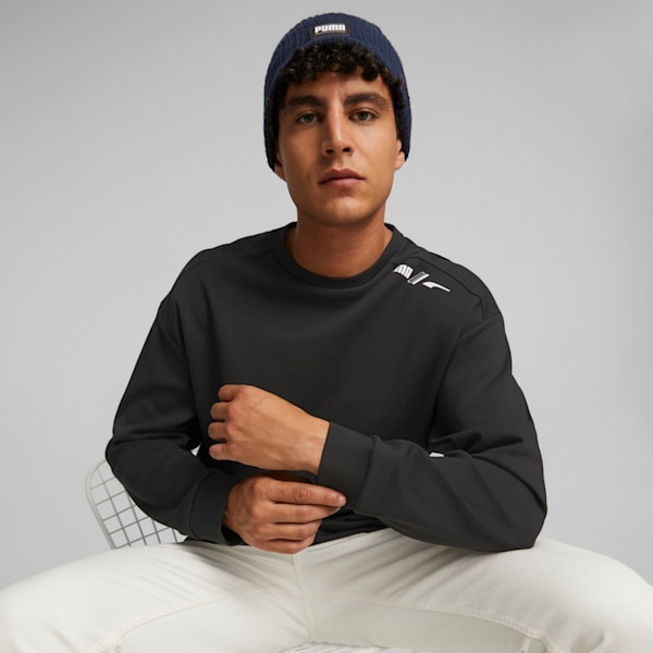 Classic Cuff Ribbed Beanie, Peacoat, large-ZAF