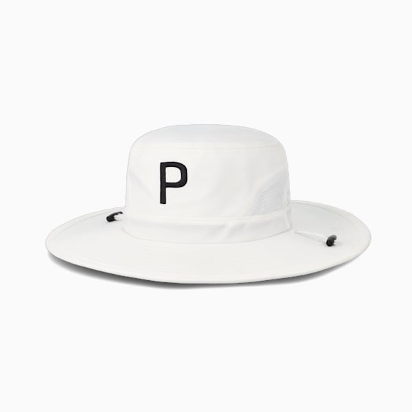 Aussie P Golf Bucket Hat, Bright White, large-ZAF