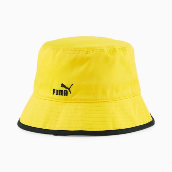 Borussia Dortmund T7 Bucket Hat, Cyber Yellow-PUMA Black, large-ZAF