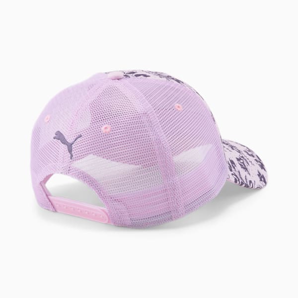 PUMA Academy Printed Trucker Cap, Pearl Pink-Flower AOP, large-ZAF