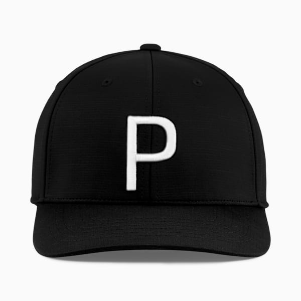 P Golf Cap, PUMA Black-White Glow, large-ZAF