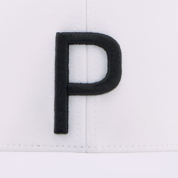 P Golf Cap, White Glow-PUMA Black, large-ZAF