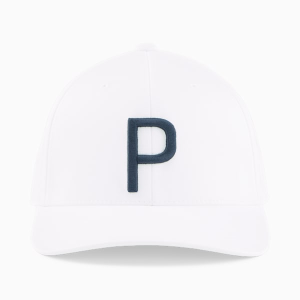 P Golf Cap, White Glow-Navy Blazer, large-ZAF