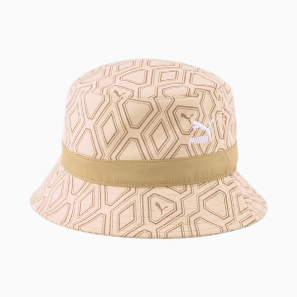 Luxe Sport Bucket Hat, Light Sand-AOP, large-ZAF