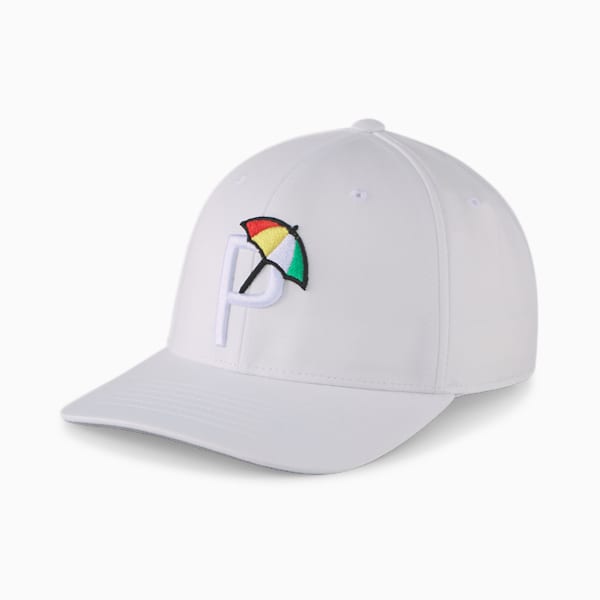 Palmer P Golf Cap, White Glow-Ash Gray, large-ZAF