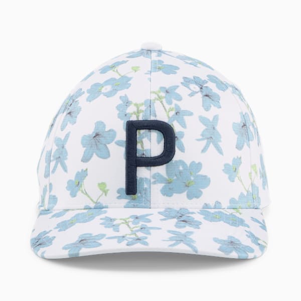 Verdant P Golf Cap Men, Bright White-Tropical Aqua-Citrine Fiz, large-ZAF
