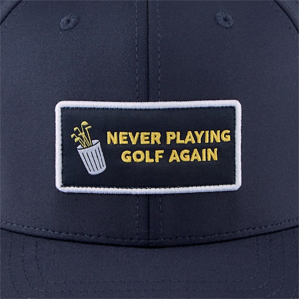 Never Playing Golf Again Golf Cap, Navy Blazer-White Glow, large-ZAF