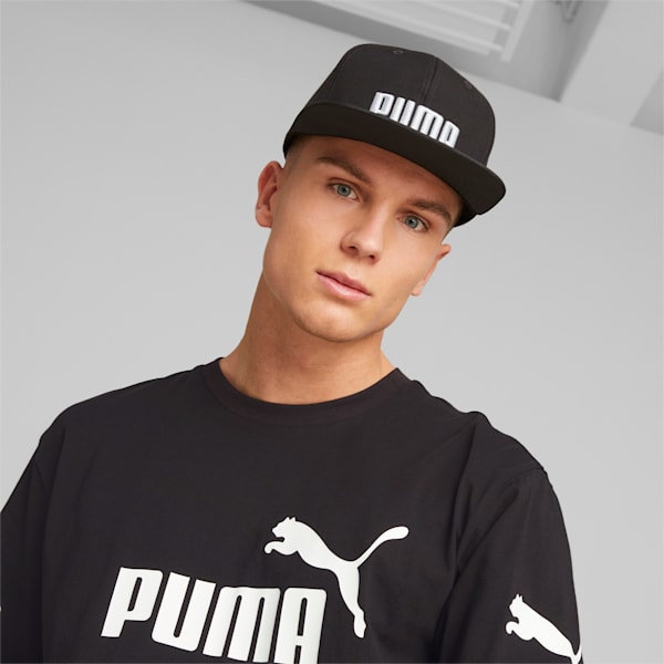 PUMA Flat Brim Cap, PUMA Black-Gray Violet, large-ZAF