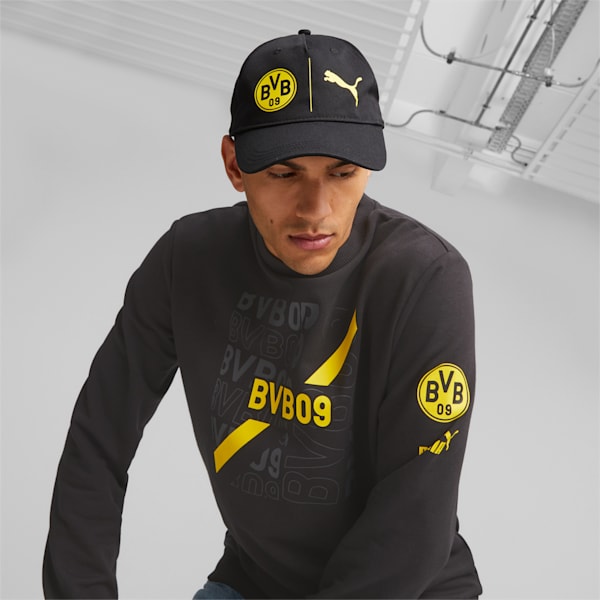 Borussia Dortmund Cap, PUMA Black-Cyber Yellow, large-ZAF