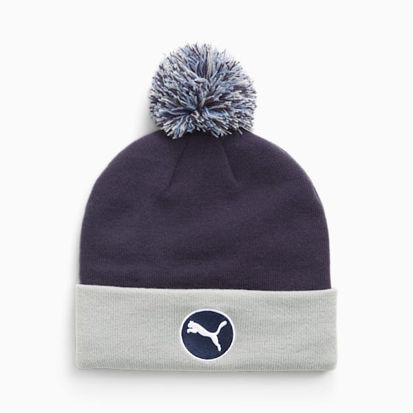 WRMLBL Men's Golf Removable Pom Beanie, Navy Blazer-Ash Gray, large-ZAF