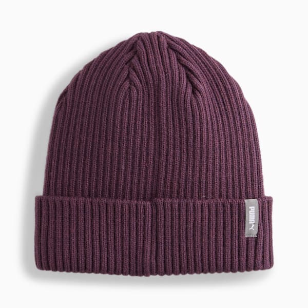 Gorro de lana clásico con dobladillo, Midnight Plum, large-MEX