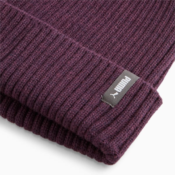 Gorro de lana clásico con dobladillo, Midnight Plum, large-MEX