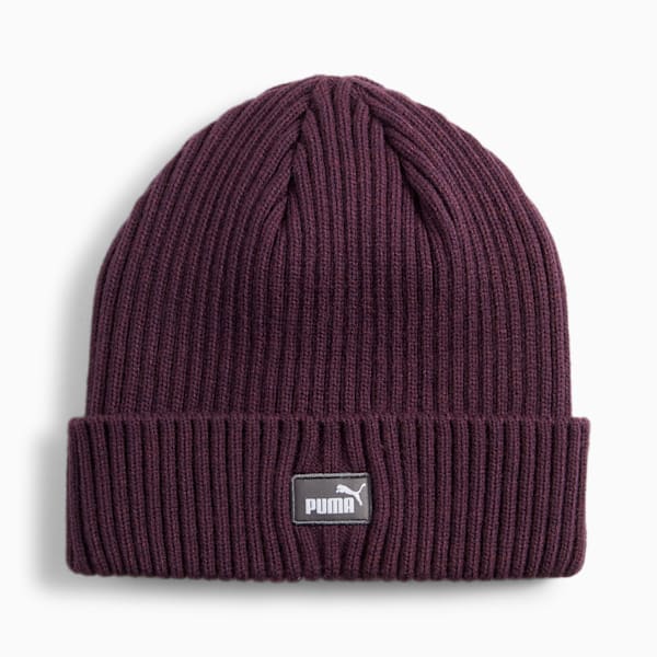 Gorro de lana clásico con dobladillo, Midnight Plum, large-MEX