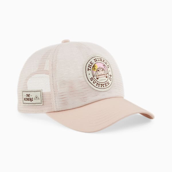 Porsche Legacy Summer Crew Trucker Cap, Alpine Snow-Rose Quartz, large-ZAF