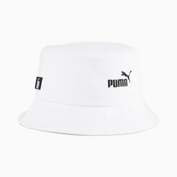 Essentials Logo Bucket Hat, PUMA White, large-ZAF