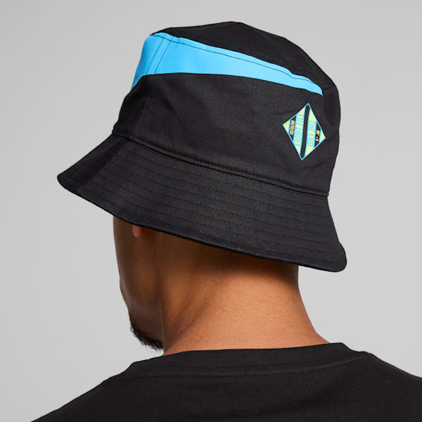 Manchester City ftblCULTURE+ Bucket Hat, PUMA Black-Magic Blue, large-MEX