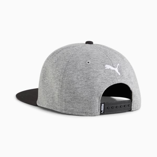 Essentials No. 1 Flatbrim Cap, Medium Gray Heather-PUMA Black, large-ZAF